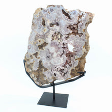 Load image into Gallery viewer, Extra large pink amethyst crystal slab on removable stand 17.5kg | ASH&amp;STONE Crystal Shop Auckland NZ
