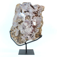 Load image into Gallery viewer, Extra large pink amethyst crystal slab on removable stand 17.5kg | ASH&amp;STONE Crystal Shop Auckland NZ
