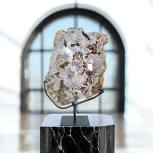 Load image into Gallery viewer, Extra large pink amethyst crystal slab on removable stand 17.5kg
