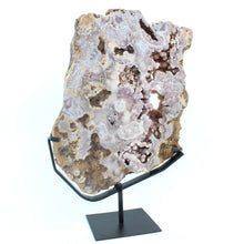 Load image into Gallery viewer, Extra large pink amethyst crystal slab on removable stand 17.5kg | ASH&amp;STONE Crystal Shop Auckland NZ
