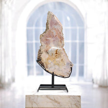 Load image into Gallery viewer, Extra large pink amethyst crystal slab on removable stand 8.32kg | ASH&amp;STONE Crystal Shop Auckland NZ
