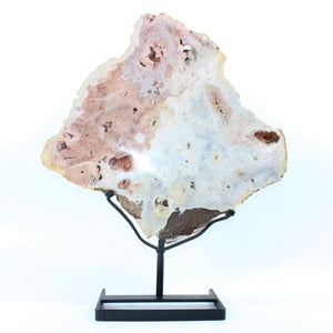 Large pink amethyst crystal slab on removable stand 7.9kg | ASH&STONE Crystal Shop Auckland NZ