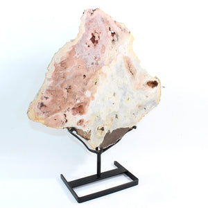 Large pink amethyst crystal slab on removable stand 7.9kg | ASH&STONE Crystal Shop Auckland NZ