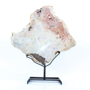 Large pink amethyst crystal slab on removable stand 7.9kg | ASH&STONE Crystal Shop Auckland NZ