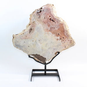 Large pink amethyst crystal slab on removable stand 7.9kg | ASH&STONE Crystal Shop Auckland NZ