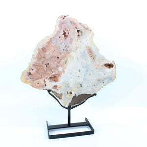 Large pink amethyst crystal slab on removable stand 7.9kg | ASH&STONE Crystal Shop Auckland NZ