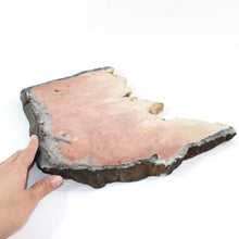 Load image into Gallery viewer, Large pink amethyst crystal slab on stand 5.43kg | ASH&amp;STONE Crystal Shop Auckland NZ
