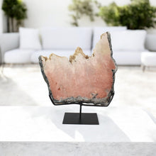 Load image into Gallery viewer, Large pink amethyst crystal slab on stand 5.43kg
