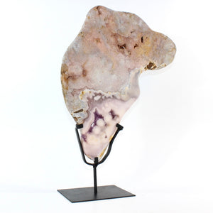 Large pink amethyst crystal slab on removable stand 4.65kg | ASH&STONE Crystal Shop Auckland NZ