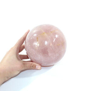 Large rose quartz crystal sphere 4.26kg | ASH&STONE Crystal Shop Auckland NZ