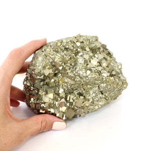 Large high grade raw pyrite crystal chunk 3.69kg | ASH&STONE Crystals Shop Auckland NZ