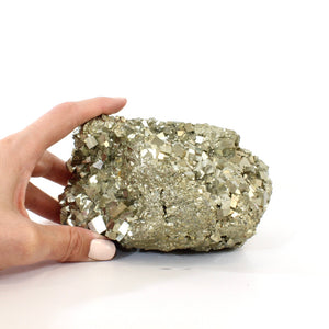 Large high grade raw pyrite crystal chunk 3.69kg | ASH&STONE Crystals Shop Auckland NZ