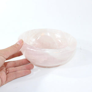 Large rose quartz crystal bowl 1.9kg | ASH&STONE Crystal Shop Auckland NZ