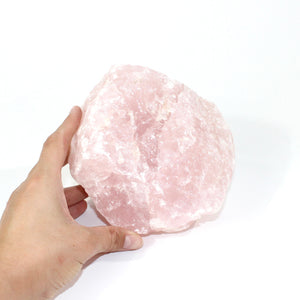 Large rose quartz crystal chunk 3.7kg | ASH&STONE Crystal Shop Auckland NZ