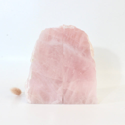 Large rose quartz crystal bookends 2.8kg | ASH&STONE Crystals Shop Auckland NZ