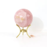 Large high grade rose quartz crystal polished sphere with stand 2.27kg | ASH&STONE Crystals Shop Auckland NZ 