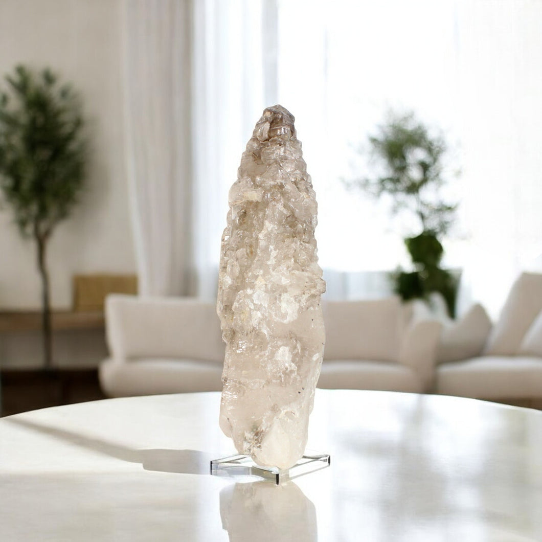 Large smoky quartz laser elestial crystal point 4.68kg | ASH&STONE Crystals Shop Auckland NZ