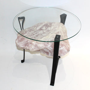 Rose quartz crystal coffee table | ASH&STONE Crystal Shop Auckland NZ