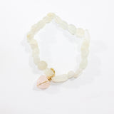 Moonstone with Rose Quartz Heart crystal bracelet | ASH&STONE jewellery shop Auckland NZ. AfterPay available.