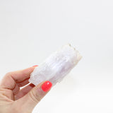 Natural Kunzite crystal chunk. Free express shipping NZ & Australia. Shop Kunzite crystals at ASH&STONE online or visit our Auckland crystal shop. AfterPay available.