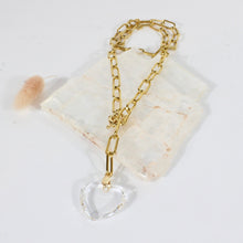 Load image into Gallery viewer, Clear heart necklace by Anoushka Van Rijn | ASH&amp;STONE Jewellery Shop Auckland NZ
