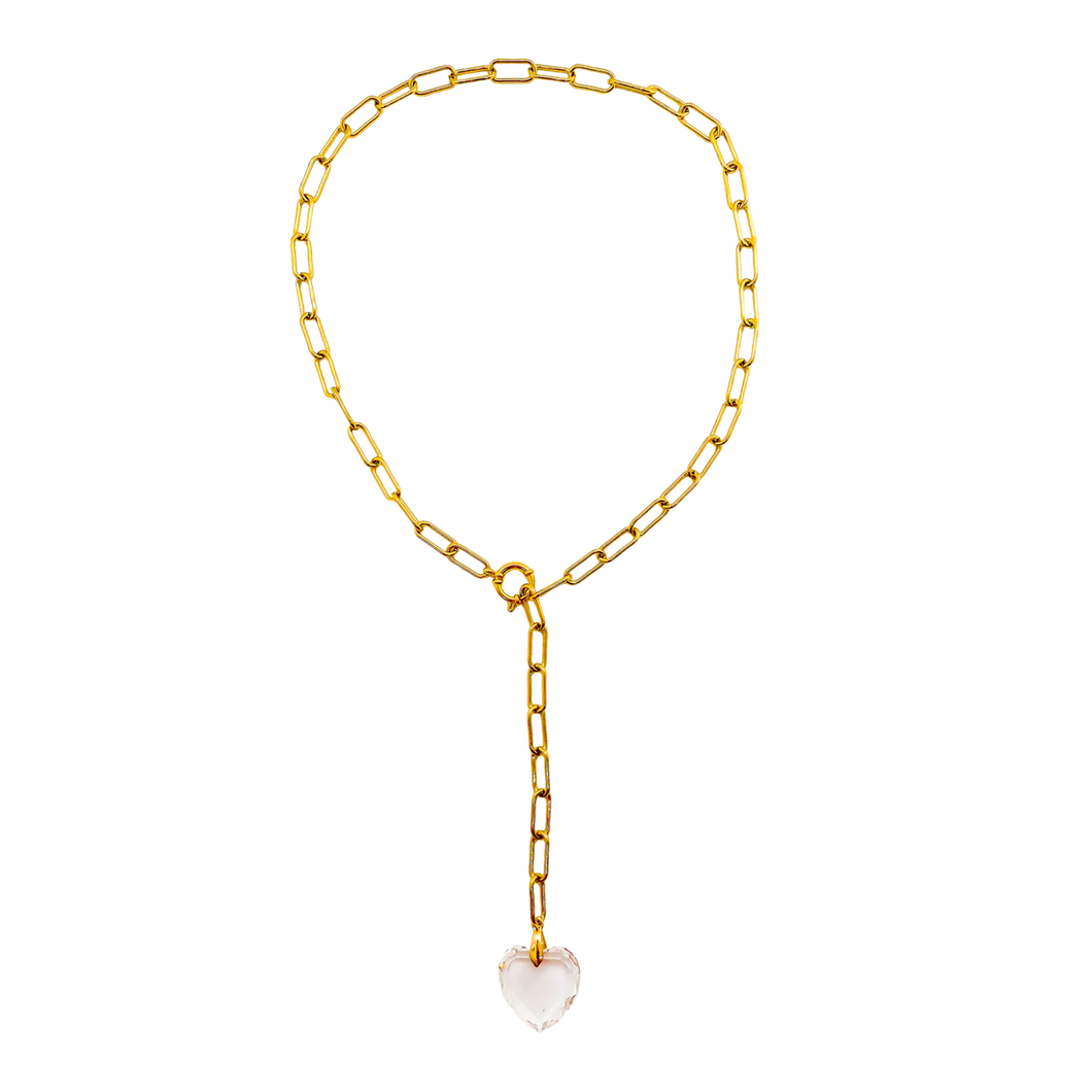 Clear heart necklace by Anoushka Van Rijn | ASH&STONE Jewellery Shop Auckland NZ