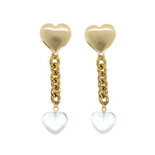 Load image into Gallery viewer, Clear quartz heart crystal earrings by Anoushka Van Rijn | ASH&amp;STONE Crystals Shop Auckland NZ
