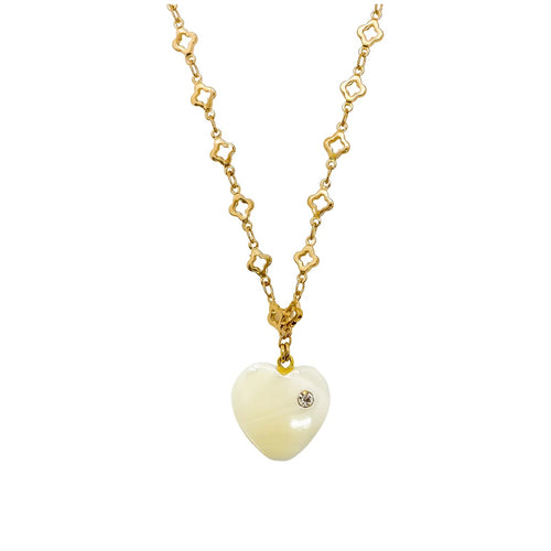 Gold heart necklace by Anoushka Van Rijn NZ Designer Jewellery | ASH&STONE Auckland NZ 