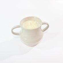 Load image into Gallery viewer, NZ-made ceramic jar candle with clear quartz crystal sprinkles | ASH&amp;STONE Ceramics Shop Auckland NZ
