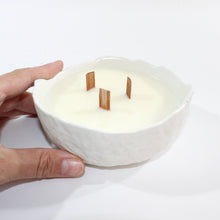 Load image into Gallery viewer, NZ-made hand-poured white concrete candle bowl | ASH&amp;STONE Candle Shop Auckland NZ
