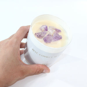 Large hand-poured amethyst crystal candle | ASH&STONE Crystal Shop Auckland NZ