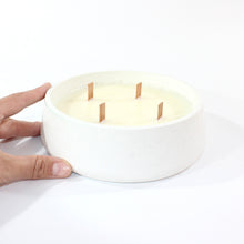 Load image into Gallery viewer, Large NZ-made hand-poured white concrete candle bowl | ASH&amp;STONE Candle Shop Auckland NZ
