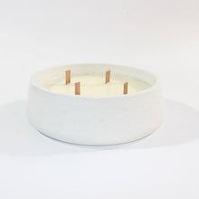 Load image into Gallery viewer, Large NZ-made hand-poured white concrete candle bowl | ASH&amp;STONE Candle Shop Auckland NZ
