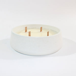 Large NZ-made hand-poured white concrete candle bowl | ASH&STONE Candle Shop Auckland NZ