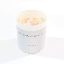 Load image into Gallery viewer, Large hand-poured rose quartz crystal candle | ASH&amp;STONE Crystal Shop Auckland NZ
