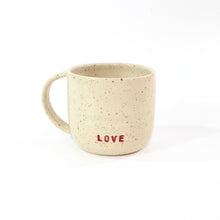 Load image into Gallery viewer, NZ handmade ceramic &#39;love&#39; mug | ASH&amp;STONE Ceramics Shop Auckland NZ
