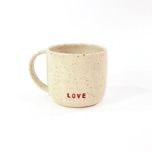 NZ handmade ceramic 'love' mug | ASH&STONE Ceramics Shop Auckland NZ