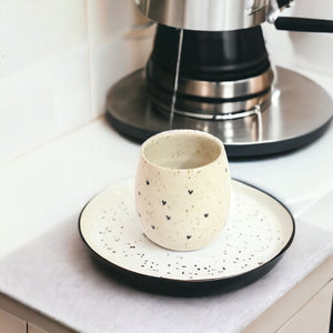 Bespoke NZ handmade ceramic love heart tumbler