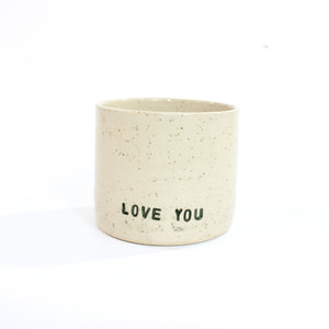 NZ handmade 'Love You' ceramic tumbler  | ASH&STONE Ceramics Shop Auckland NZ