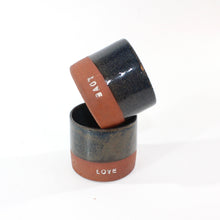 Load image into Gallery viewer, NZ handmade ceramic &#39;love&#39; tumbler | ASH&amp;STONE Ceramics Shop Auckland NZ
