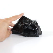 Load image into Gallery viewer, Black obsidian raw chunk | ASH&amp;STONE Crystals Shop Auckland NZ
