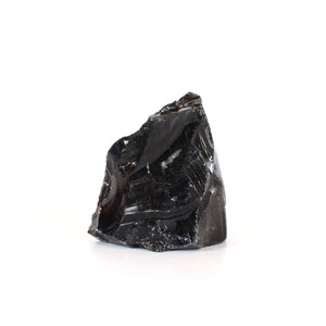 Black obsidian chunk cut base | ASH&STONE Crystals Shop Auckland NZ