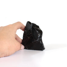 Load image into Gallery viewer, Black obsidian chunk cut base | ASH&amp;STONE Crystals Shop Auckland NZ
