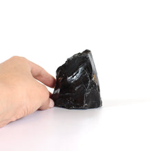 Load image into Gallery viewer, Black obsidian chunk cut base | ASH&amp;STONE Crystals Shop Auckland NZ
