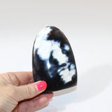 Orca Agate Polished Crystal Dark Freeform