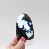 Orca Agate Polished Crystal Dark Freeform
