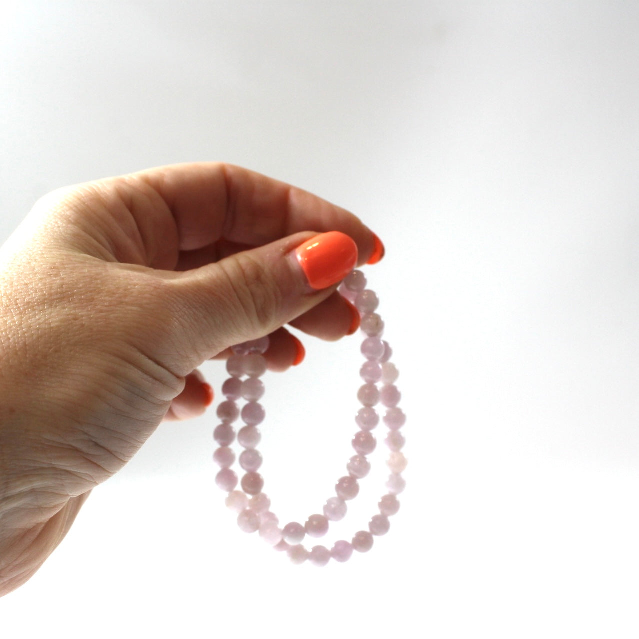 Pink Natural Kunzite bead bracelet | ASH & STONE Crystal and jewellerys Free express shipping. 