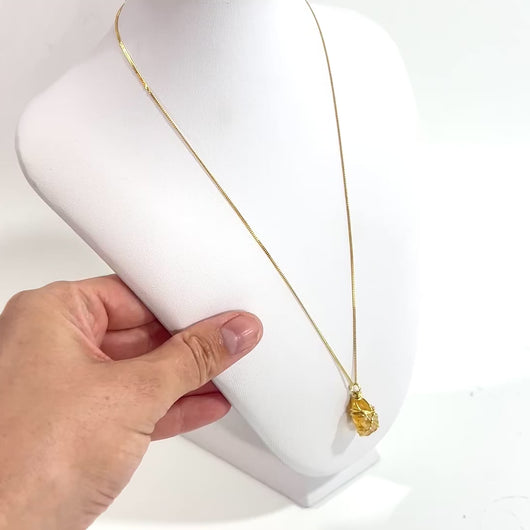 Bespoke NZ-made citrine crystal pendant necklace | ASH&STONE Crystal Jewellery Shop Auckland NZ