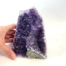 Load and play video in Gallery viewer, Amethyst crystal druzy with cut base 1.8kg | ASH&amp;STONE Crystals Shop Auckland NZ
