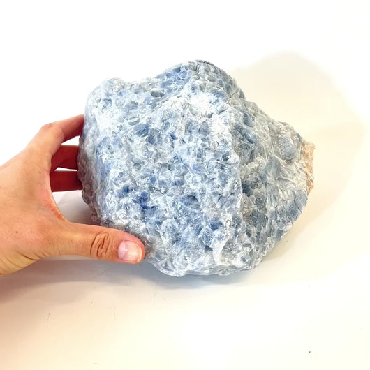 Large blue calcite crystal chunk 2.99kg | ASH&STONE Crystals Shop Auckland NZ